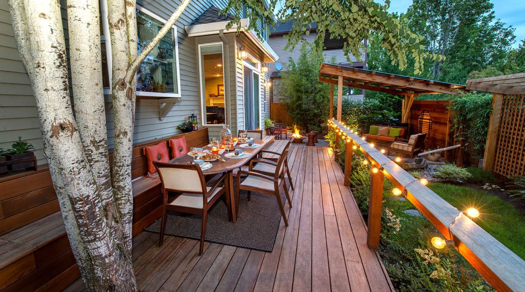 long narrow deck
