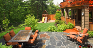 Fall Themed Small Backyard Deck