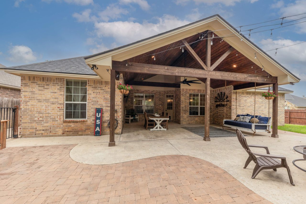 Porch & Patio Area Extension by H3 Outdoor Design in Bryan, Tx