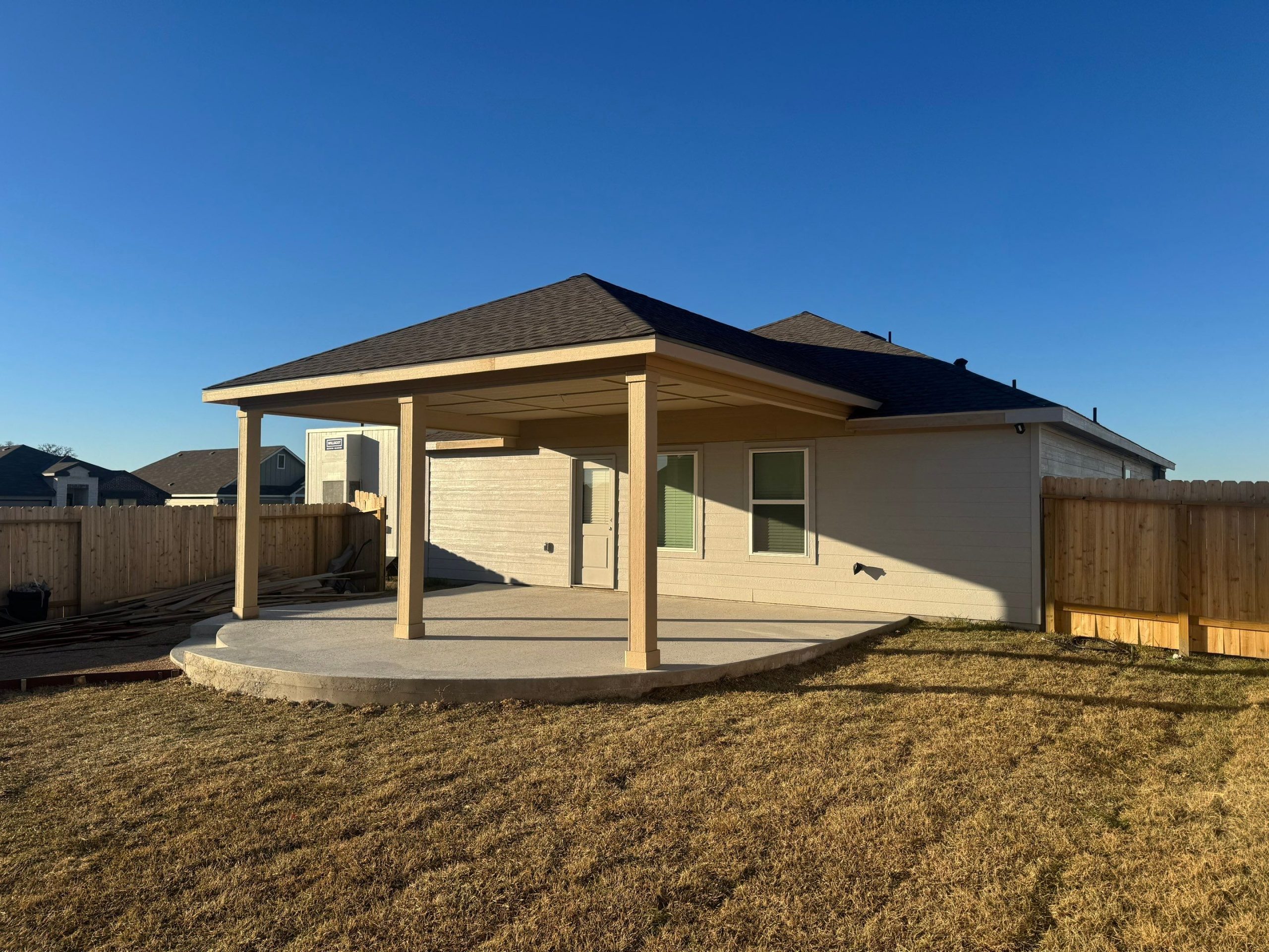 Custom Patio Roof Design in College Station Texas