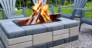 H3 blog images 3 | h3 outdoor design & construction Built-in Outdoor Firepit Seamlessly Integrated into a Patio Design, Creating a Permanent Gathering Space with Glowing Flames