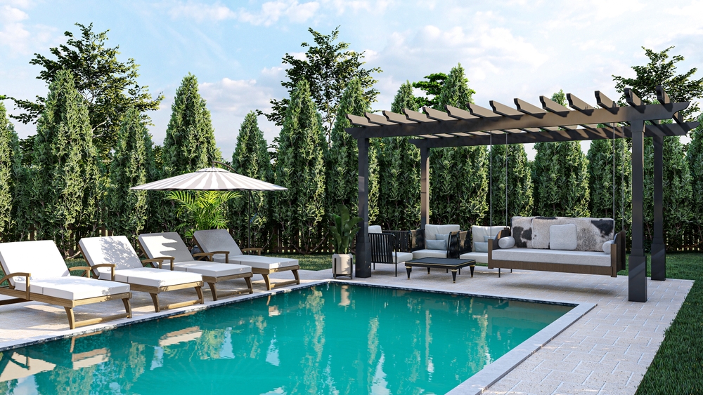 poolside pergola
