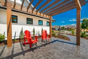 Concrete Patio with Pergola