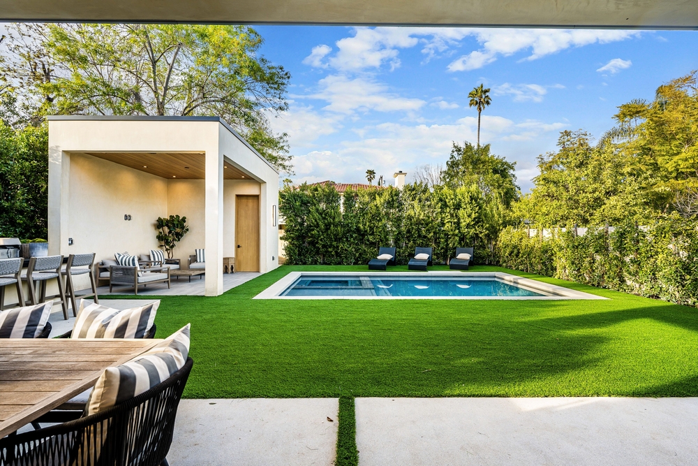 pool house with pool
